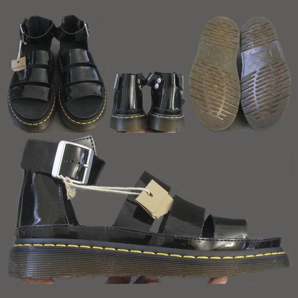 NWT Dr. Martens Clarissa Sandals Women’s Size US 7 UK 5 EUR 38, Black - Picture 1 of 1